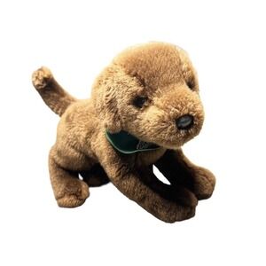 Bass Pro Shops Chocolate Lab Plush 12" Green Bandana Stuffed Animal Toy